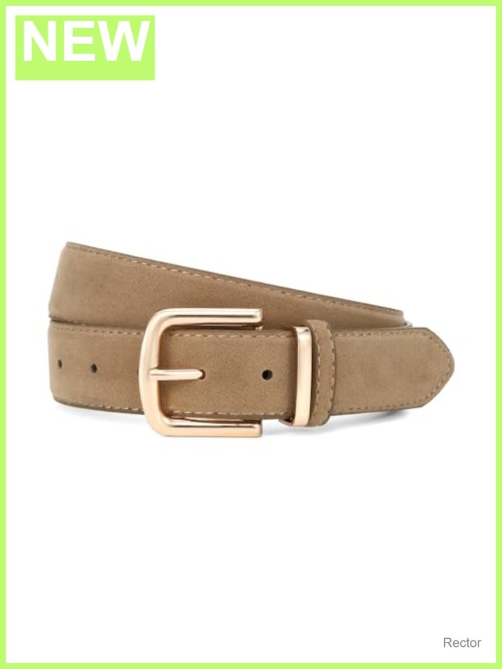 Women Suede Faux Leather Belt Chunky Waist Belt Gold Buckle 1.3